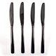 stainless steel black flatware set